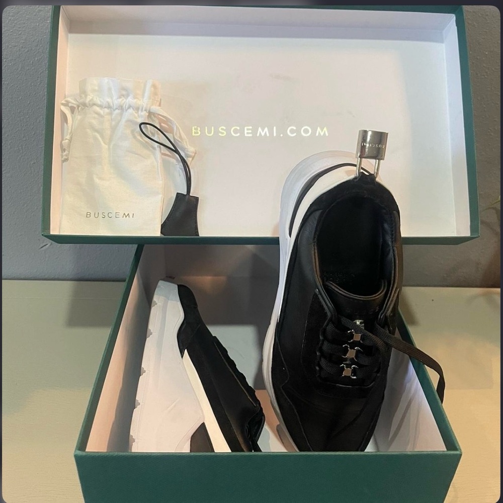 Buscemi Black and White Men's Sneakers